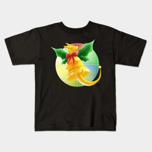 Kawaii Christmas Bell Dragon - With Background Kids T-Shirt